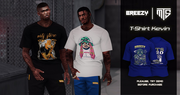 BREEZY x MTS - T-Shirt Kevin ''BLUE''