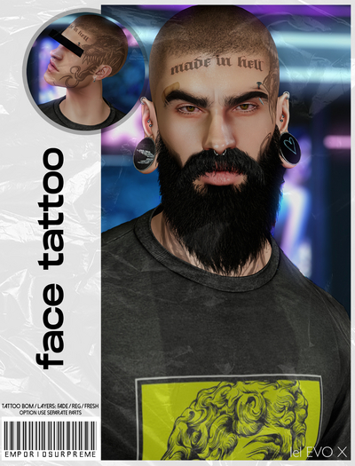 [ES] Face Tattoo - Made in hell