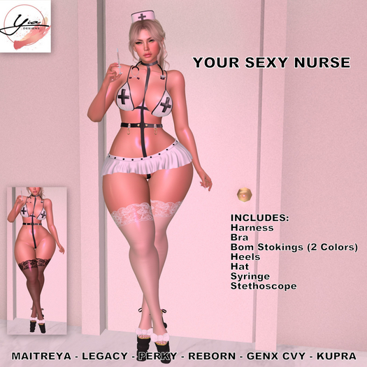 ..YIA.. Your Sexy Nurse BLACK
