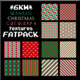 *6KW* FULL PERM Seamless Christmas Gift Wrap 4 Textures FATPACK