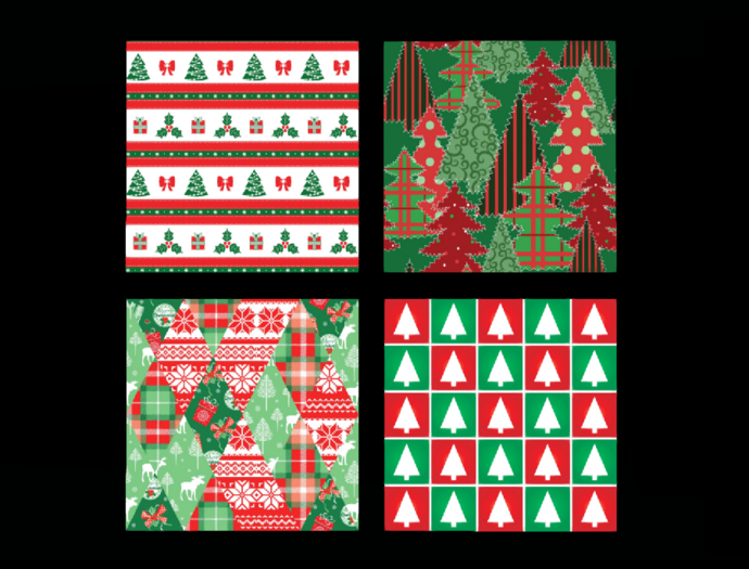 *6KW* FULL PERM Textures (Seamless Xmas Tree Pattern)