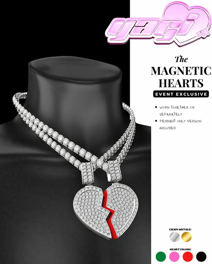 [YAGI] MAGNETIC HEART CHAIN PACK