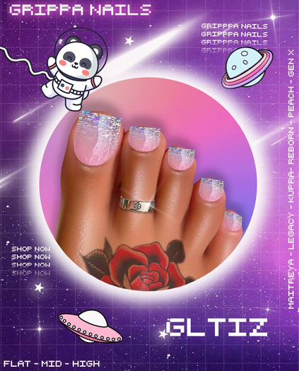 Grippa Pedi:: Glitz Set