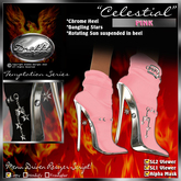 !Drakke! "Celestial" Ankle Boots (Pink)  ~ (works with All Viewers, Includes Alpha Masks & Invisi Prims)