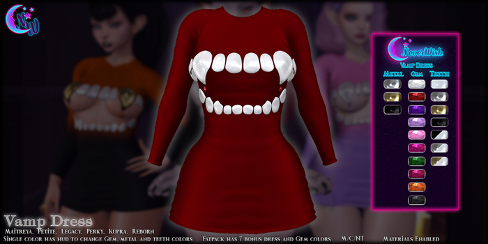 *NeverWish* Vamp Dress - Red