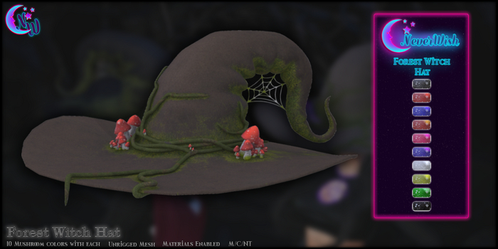 *NeverWish* Forest Witch Hat - Brown