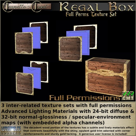 ~JJ~ Regal Box [Full Perm] Texture Set