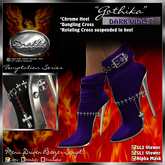 !Drakke! "Gothika" Ankle Boots (Dark Violet)