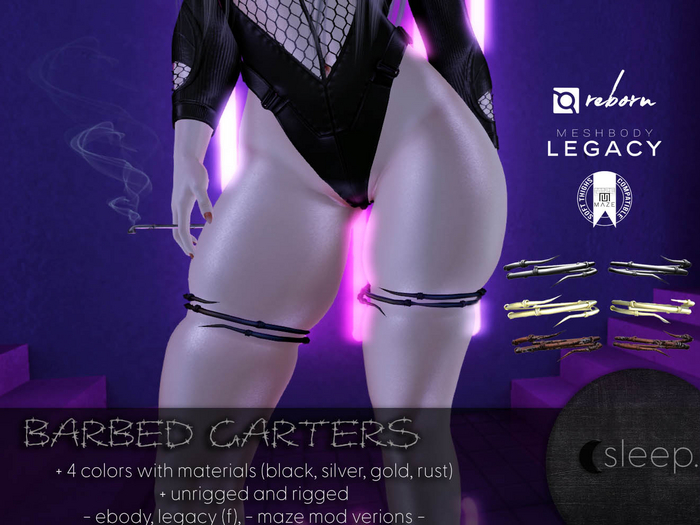 sleep. Barbed Garter
