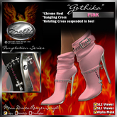 !Drakke! "Gothika" Ankle Boots (Pink)