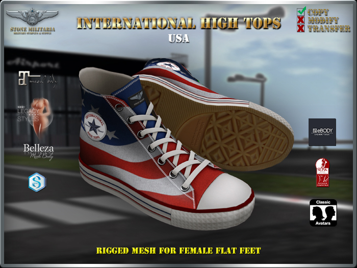SMS International High Tops for Female Flat Feet, USA