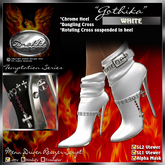 !Drakke! "Gothika" Ankle Boots (White)