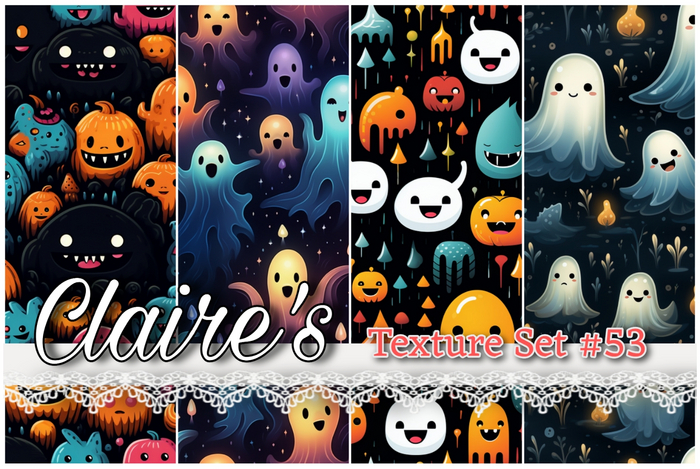 [Claire's] Texture Set #53  - Full Perm - Halloween Season Monsters Mini-Pack 2
