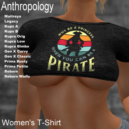 Why be a princess when you can be a pirate Womens Tee (WST)
