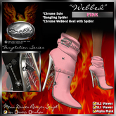 !Drakke! "Webbed" Ankle Boots (Pink)