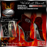 !Drakke! "Wild at Heart" Ankle Boots (Dark Red)  ~ Includes Alpha Masks!