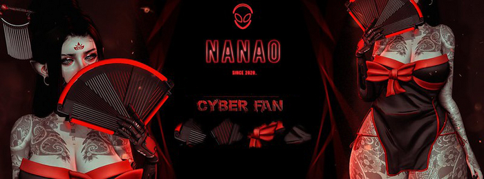 NANAO // Cyber Fan // Black // Bento+Mod// No Rigged //(add)