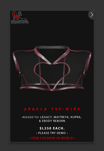 P.D - Angela Tops - WINE {ADD ME}