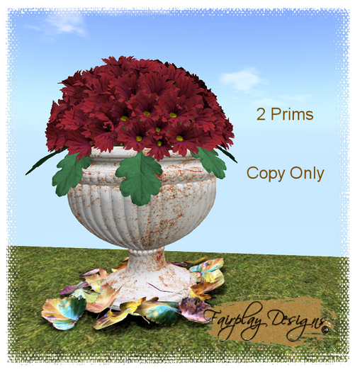 ~Simple Chrysanthemum's in Shabby Planter~