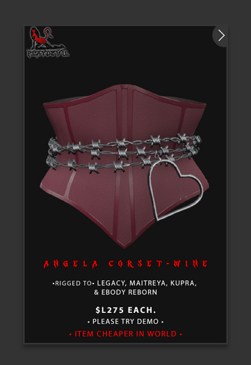 P.D - Angela Corset - WINE {ADD ME}