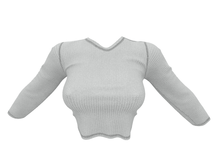 REVOLUTION - Cropped Sweater (White)