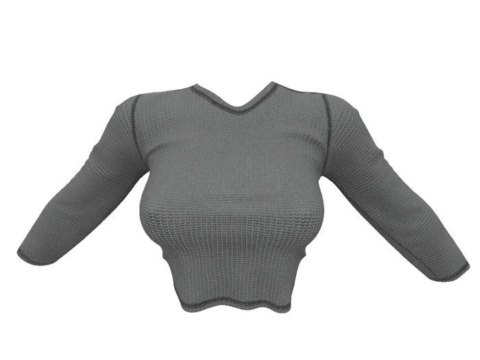 REVOLUTION - Cropped Sweater (Gray)
