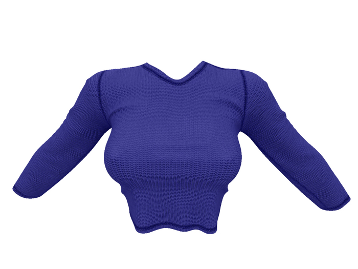 REVOLUTION - Cropped Sweater (Royal)