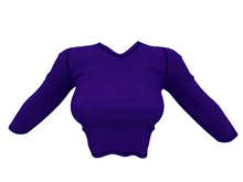 REVOLUTION - Cropped Sweater (Dark Purple)