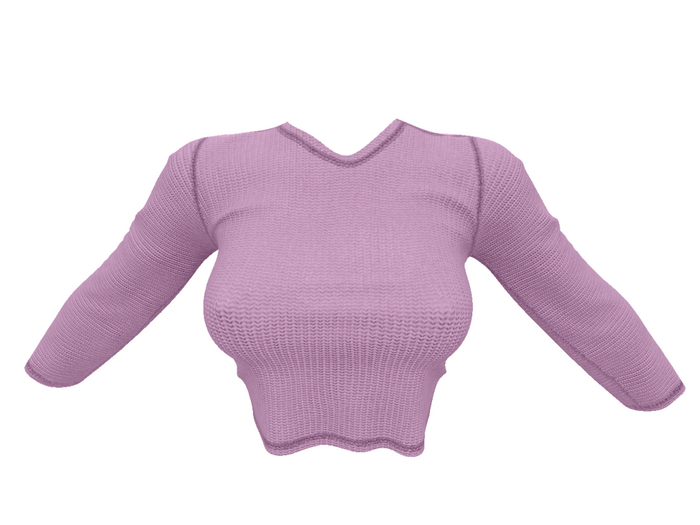 REVOLUTION - Cropped Sweater (Light Pink)