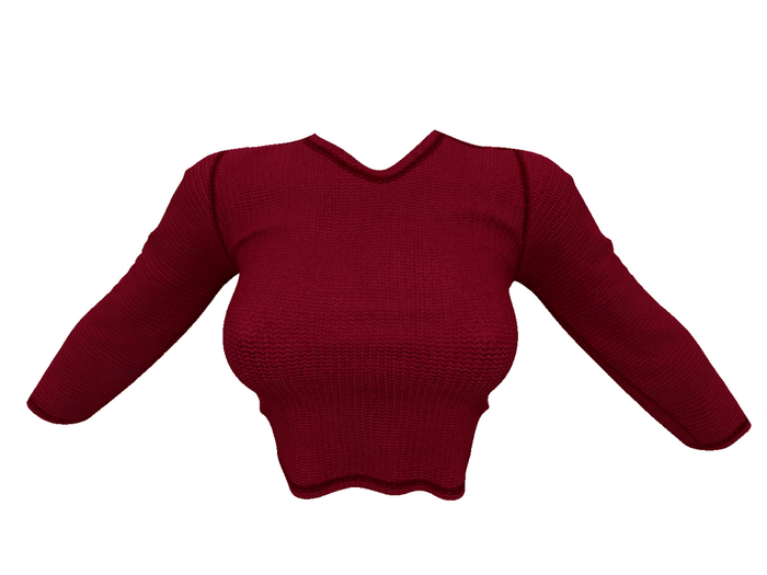 REVOLUTION - Cropped Sweater (Raspberry)