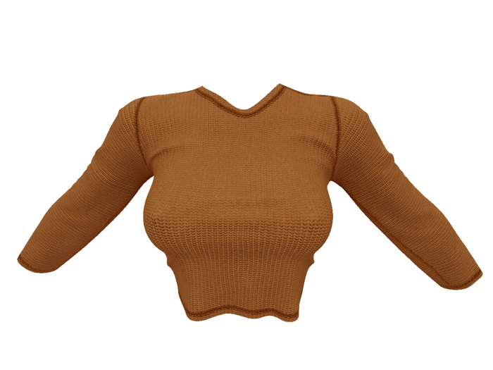 REVOLUTION - Cropped Sweater (Caramel)