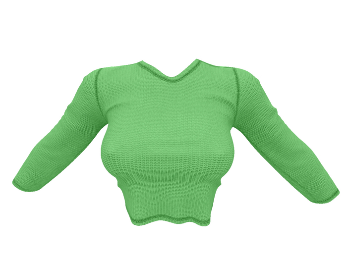 REVOLUTION - Cropped Sweater (Lime)
