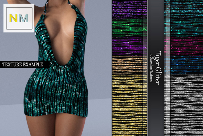 Tiger Glitter Seamless Textures