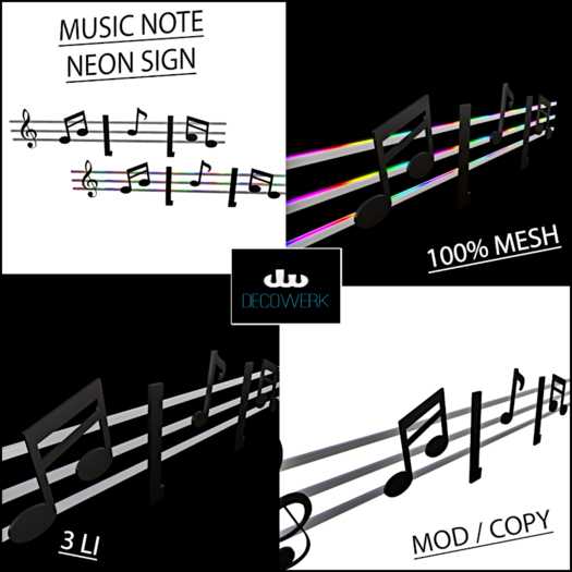 [dW] Music Note Wall decoration