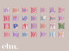 Elm. Retro Decor//Alphabet Cushions