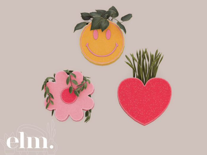 Elm. Retro Decor//Wall Planters