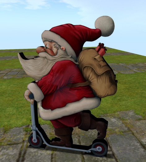 21 santa animated scooter