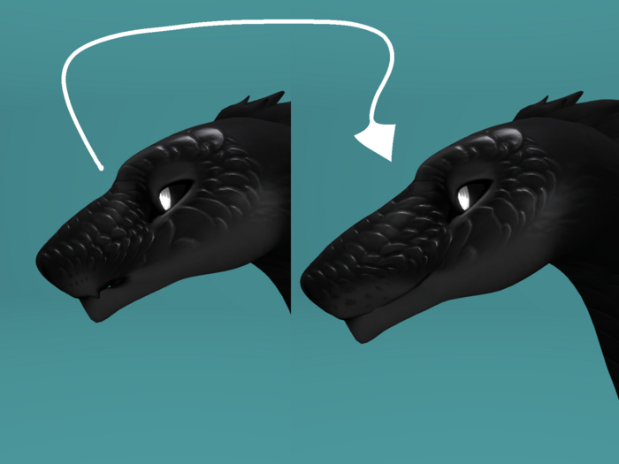 Hellhund longer draggo head