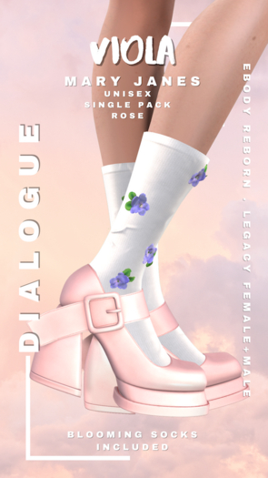 Dialogue VIOLA mary janes [ROSE]- PROMO!