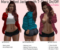 6824 Mara Tufted Jacket with T-Shirt On/Off - [Fatpack]