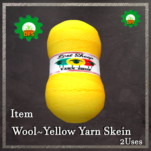 DFS Wool - Yellow Yarn Skein Textur
