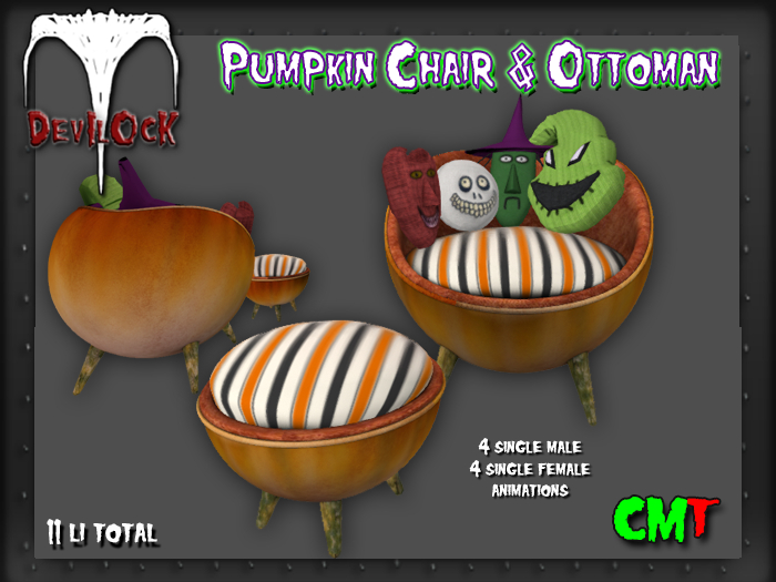 DEVILOCK - Pumpkin Chair & Ottoman  (ADD TO UNPACK)