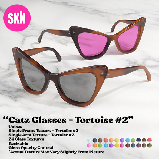 SKN - Catz Eye Glasses - Single -Tortoise 2  1.0