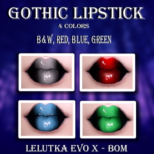 Lelutka Evo X | Gothic Lipsticks