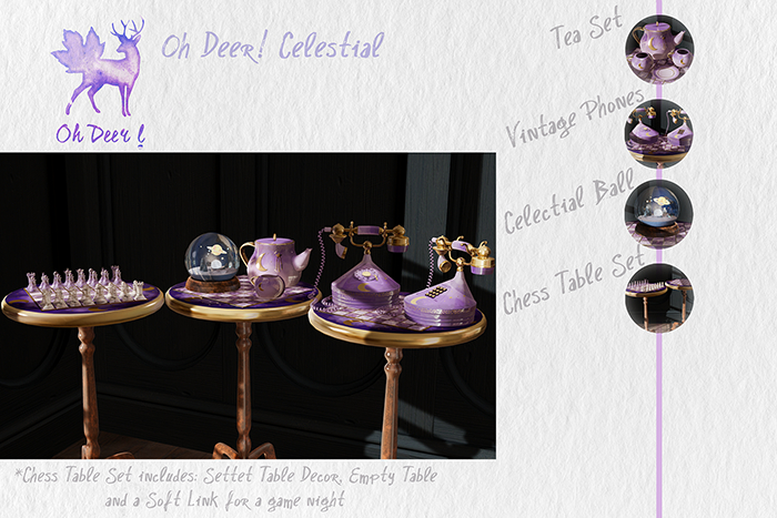 Oh Deer! Celestial: Chess Table Set