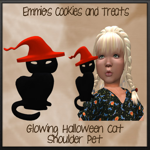 Glowing Halloween Cat  Shoulder Pet