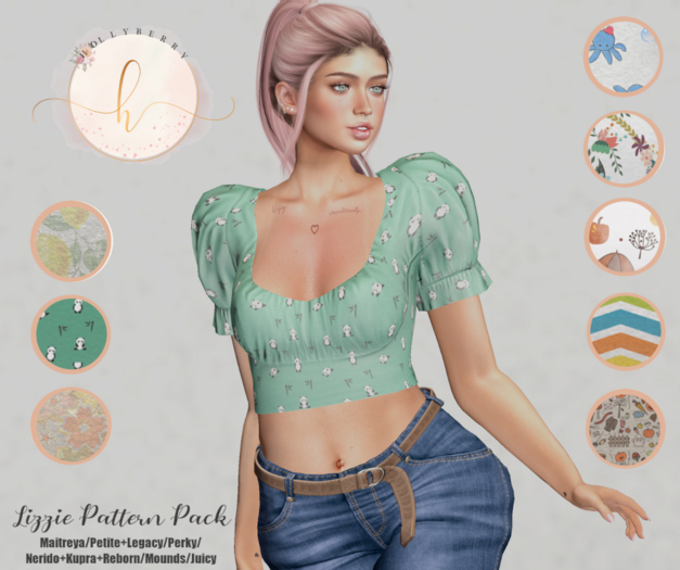 Lizzie Puffy Crop Top - Pattern Pack