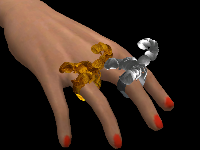 Sculpty Scorpion Rings