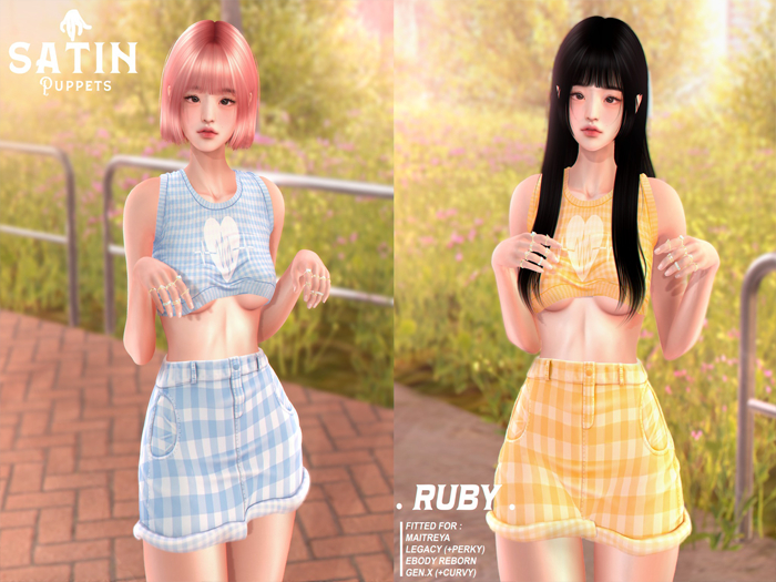 .Satin.Puppets. - Ruby Top // (Blue).