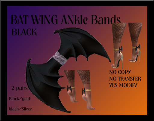 Bat Wing Ankle Black (add)